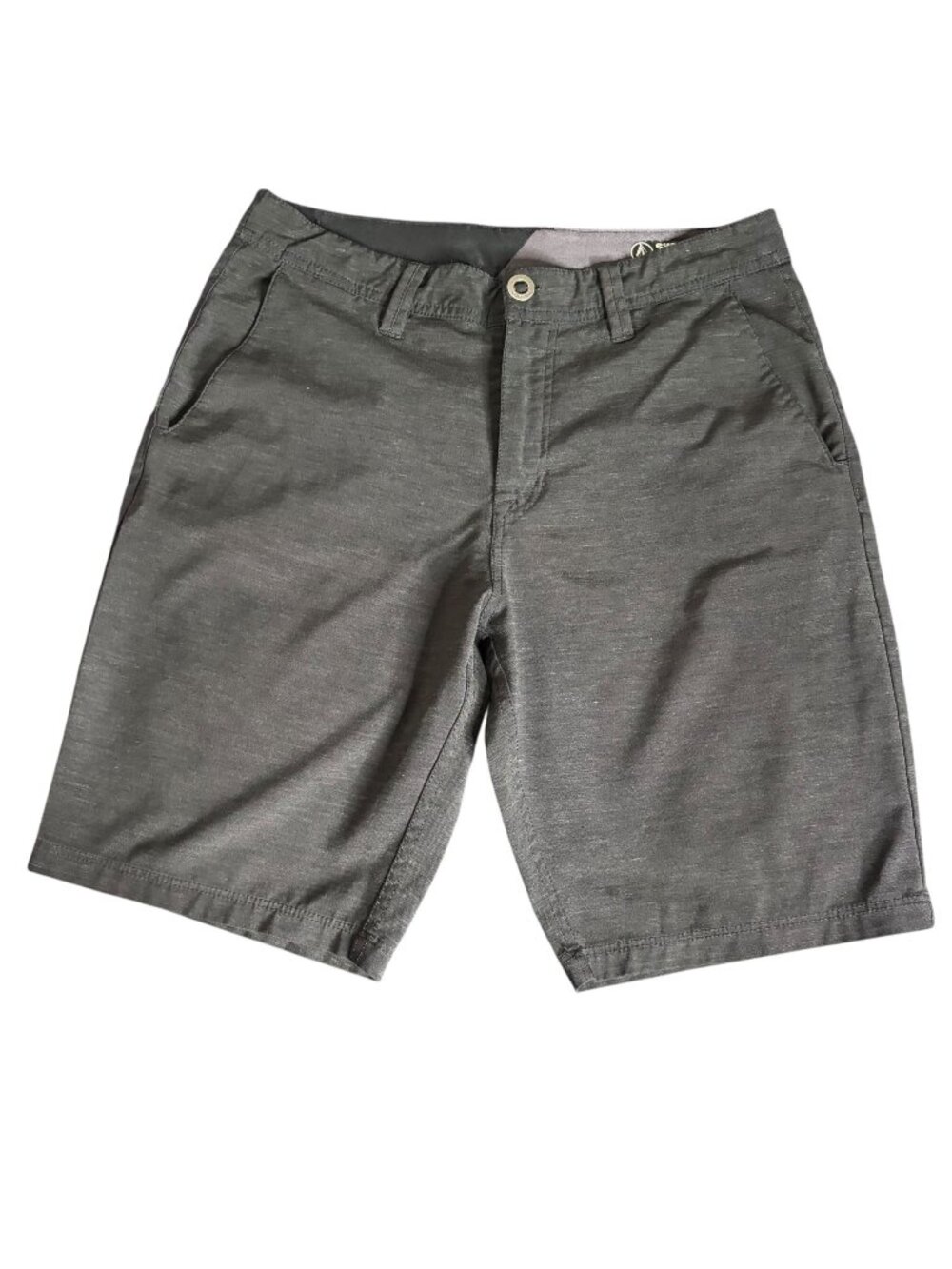 Volcom Surf Turf Board Shorts Size 30 Black 4-Way Stretch Hybrid Pockets Swim